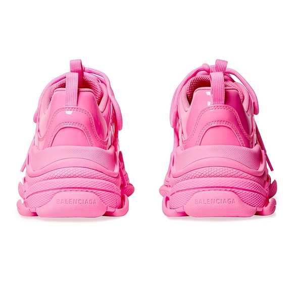 Barbie Pink BALENCIAGA Triple S - Shiny Latex Pink Rubber - Size EUR 36 / Size 6 - Picture 12 of 15